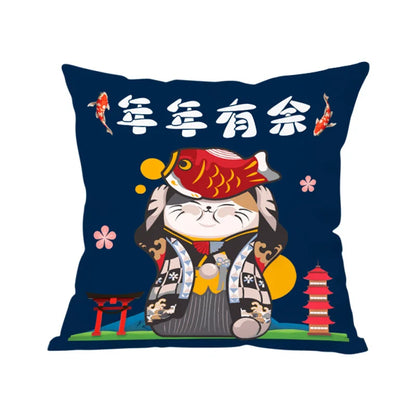 Japanese Maneki Neko Cushions Covers - product image 5