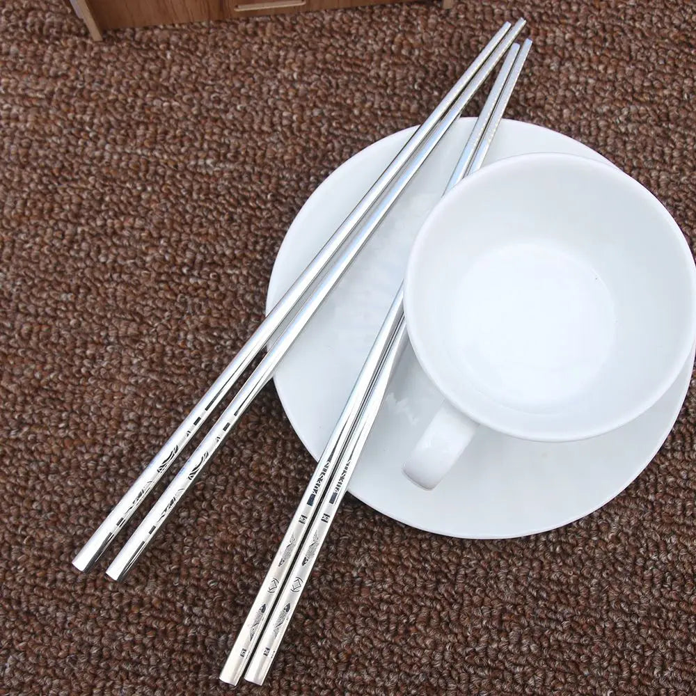 Black Dragon Stainless Steel Chopsticks