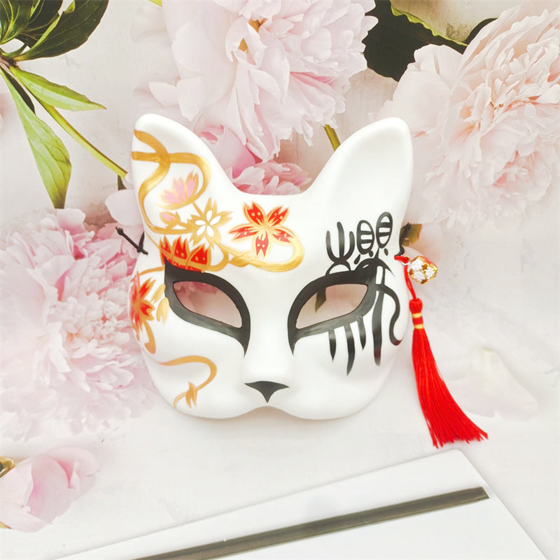 Hand Painted Fashion Kitsune Mask