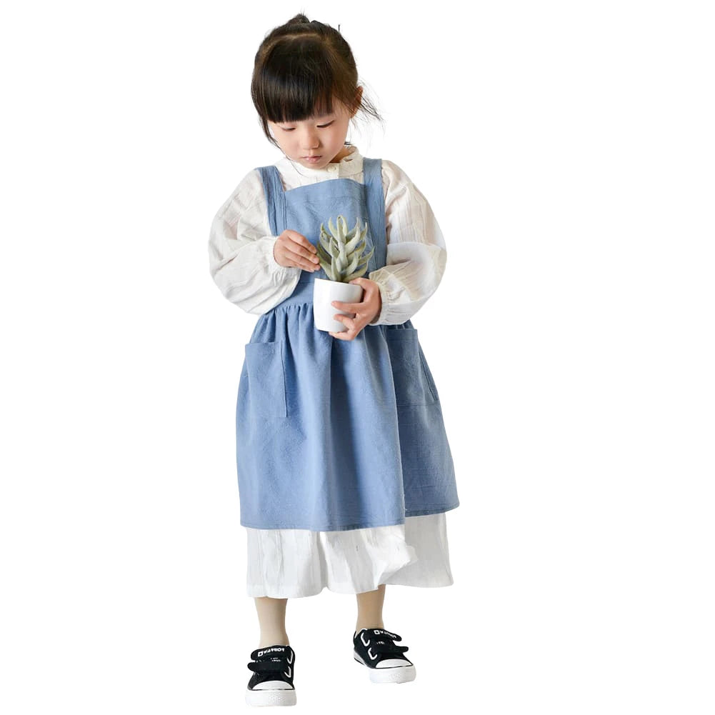 Japanese Kids Cotton Linen Bib Apron