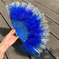 Japanese Folding Feather Hand Fan