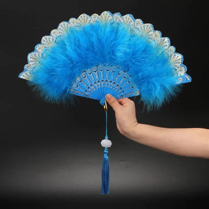 Japanese Folding Feather Hand Fan - product image 25