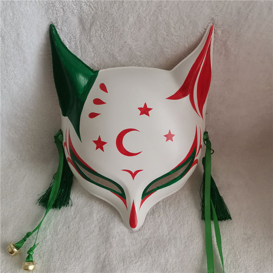 Japanese Foxes Mask Cosplay Hand-Painted