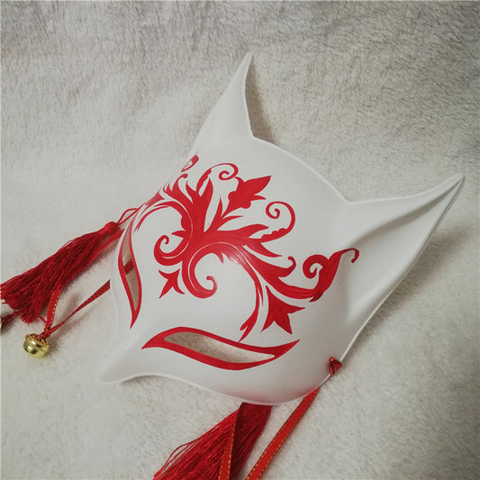 Japanese Style White Red Mask