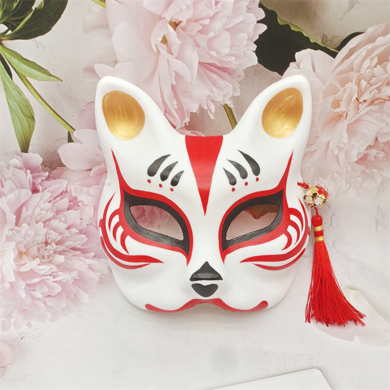 Hand Painted Japanese Fox Mask