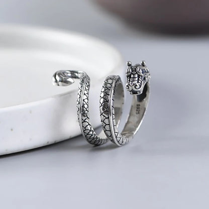 Japanese Spiral Dragon Ring - product image 3