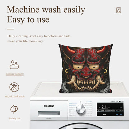 Japanese Oni Polyester Cushion Cover - product image 5