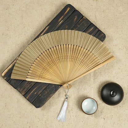 Folding Japanese Wooden Hand Fan - product image 3