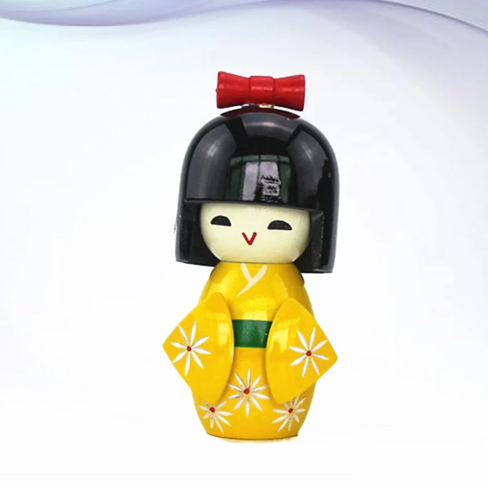 Yellow Japanese Kokeshi Doll