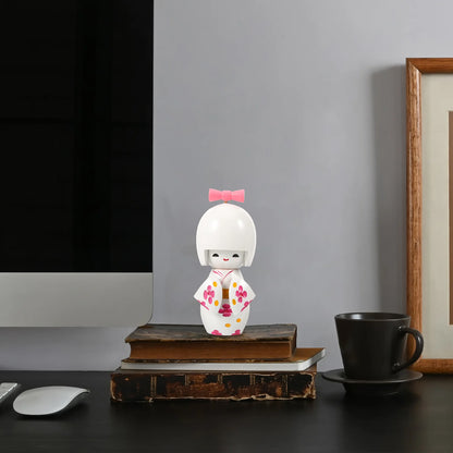 White Japanese Kokeshi Doll - product image 3