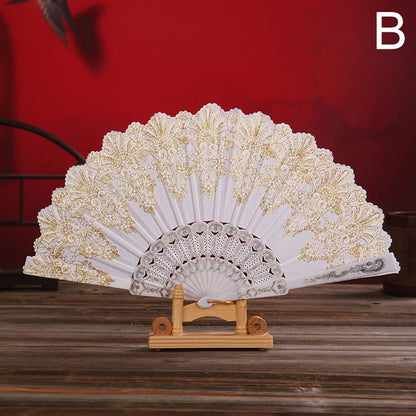 Japanese Plastic Folding Hand Fan - product image 3
