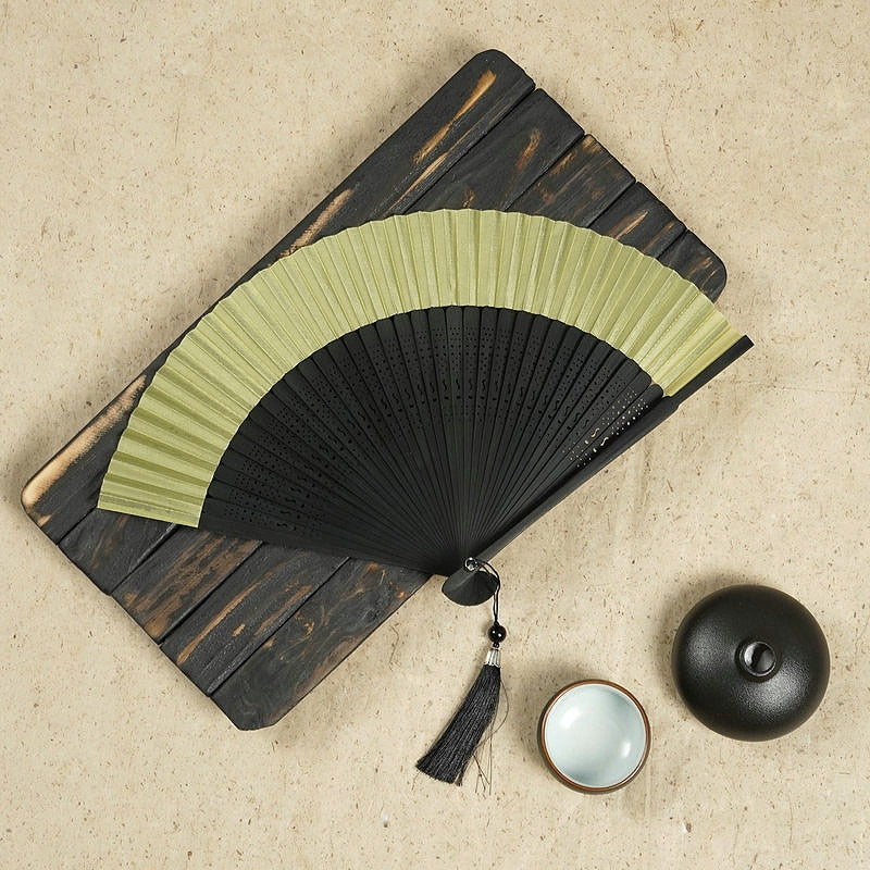 Folding Japanese Wooden Hand Fan