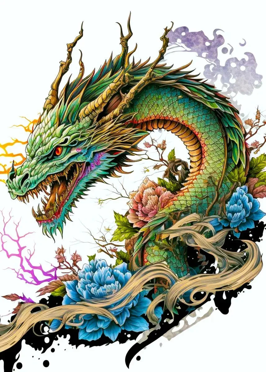 Japanese Dragon Canvas Painting