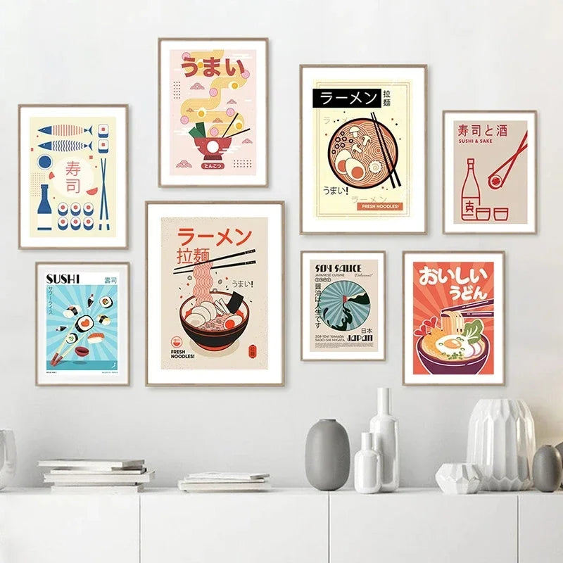 Japanese Food Posters Wall Art