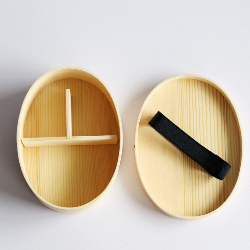 Single Layer Japanese Wooden Bento Box