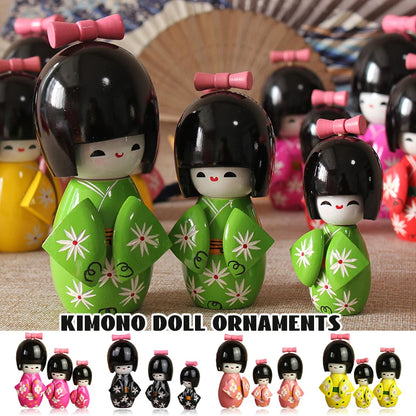 Set of 3 Japanese Kokeshi Dolls - product image 2