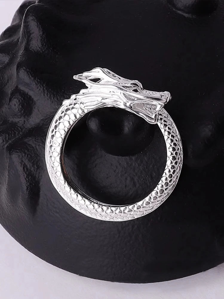 Silver Color Dragon Ring