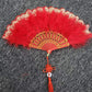 Japanese Folding Feather Hand Fan