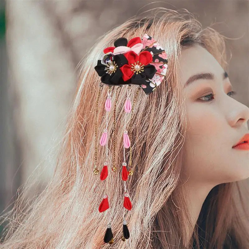 Japanese Women Flower Hair Clip