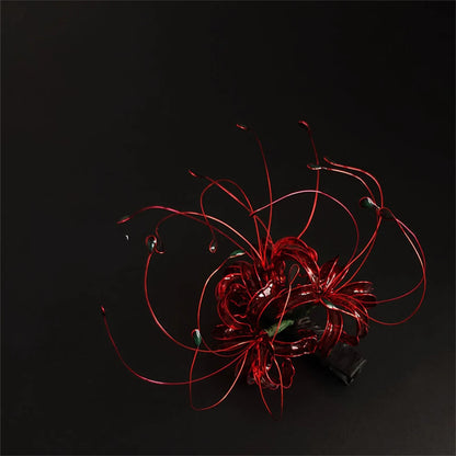 Red Lycoris Radiata Flower Hairpin - product image 2