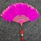 Japanese Folding Feather Hand Fan