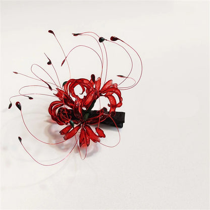Red Lycoris Radiata Flower Hairpin - product image 3