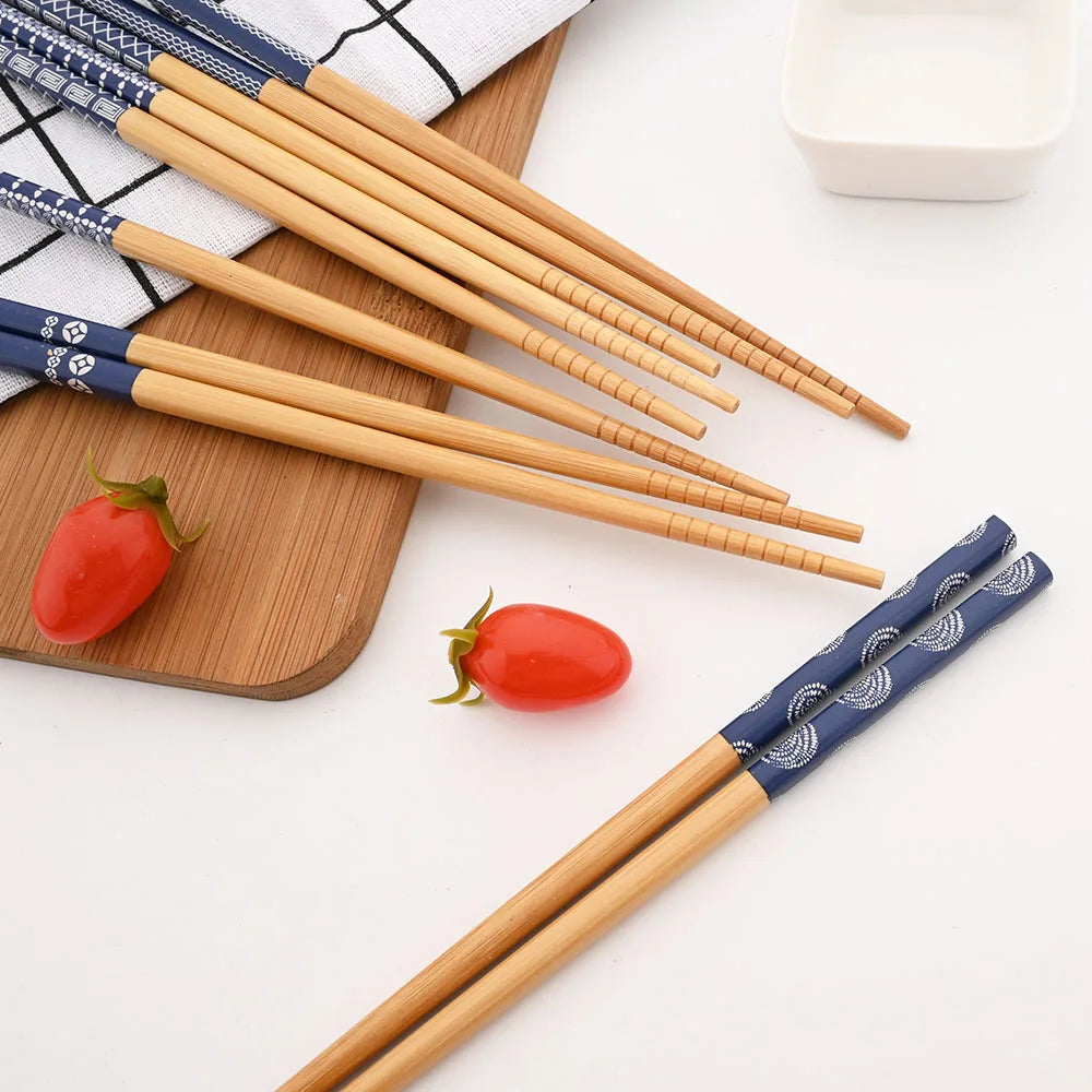 5 Pairs of Japanese Bamboo Chopsticks