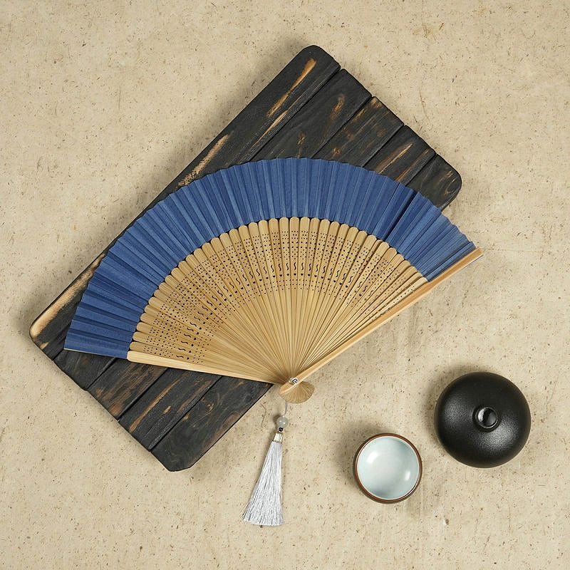 Folding Japanese Wooden Hand Fan