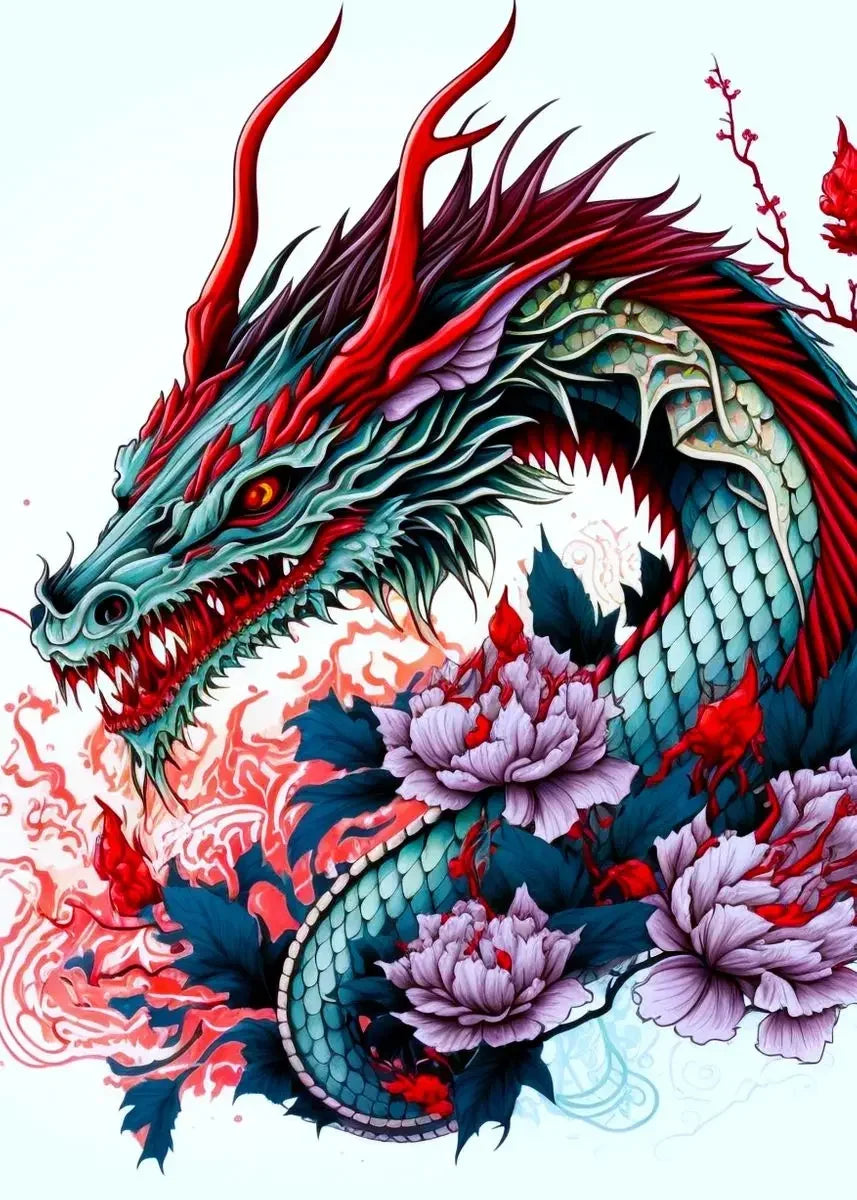 Japanese Dragon Canvas Painting