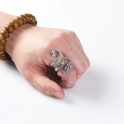 Japanese Spiral Dragon Ring - product image 5