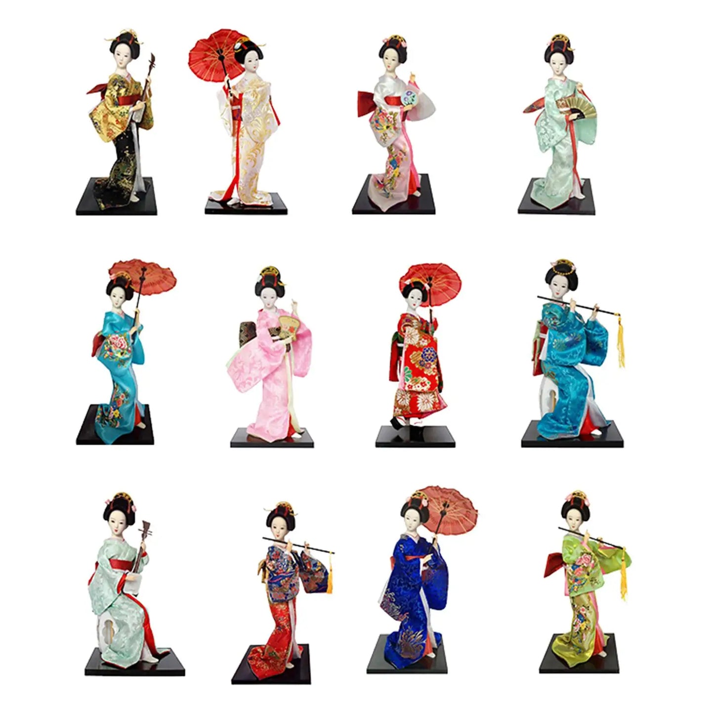 Japanese Geisha Figurine Kimono Dolls