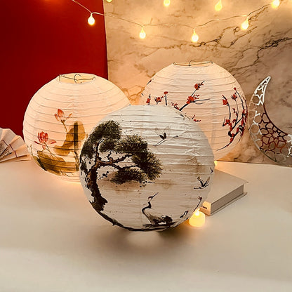 Japanese Round Paper LED Lanterns - product image 2