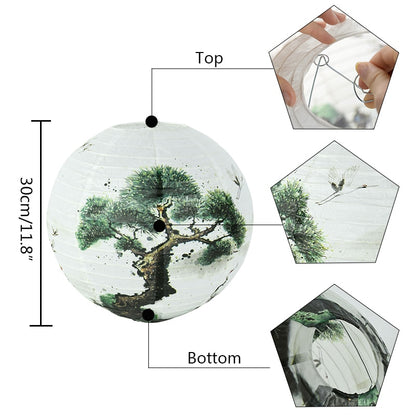 Japanese Round Paper LED Lanterns - product image 3