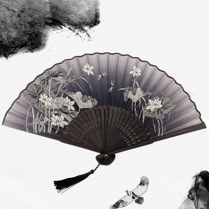 Japanese Style Silk Folding Hand Fan - product image 6