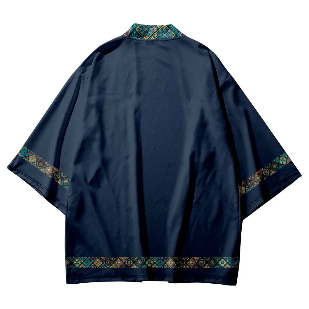 Japanese Traditional Print Kimono Cardigan