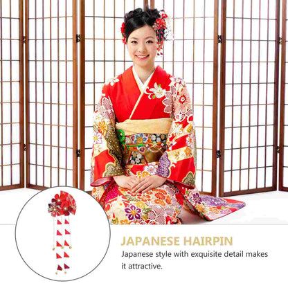 Japanese Hairpin Flower Tassel Clip - product image 2