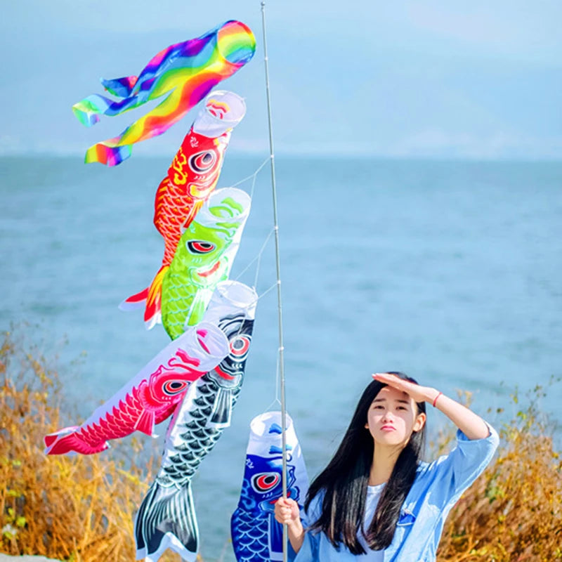 Japanese Koinobori Colorful Fish Flag