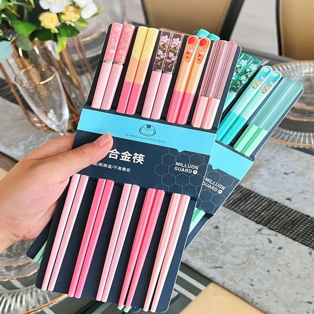 Colorful 5 Pairs Japanese Chopsticks