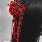 Red Japanese Hairpin Kanzashi