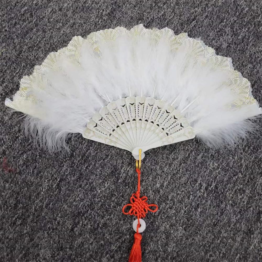 Japanese Folding Feather Hand Fan