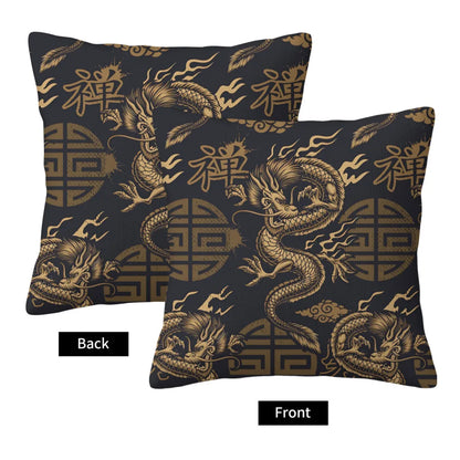 Japanese Golden Dragon Cushion Cover - product image 3
