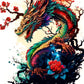 Japanese Dragon Canvas Painting