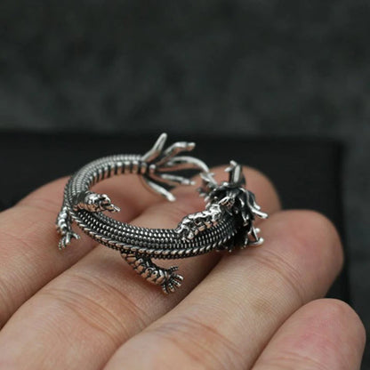 Retro Domineering Ethnic Dragon Ring - product image 5