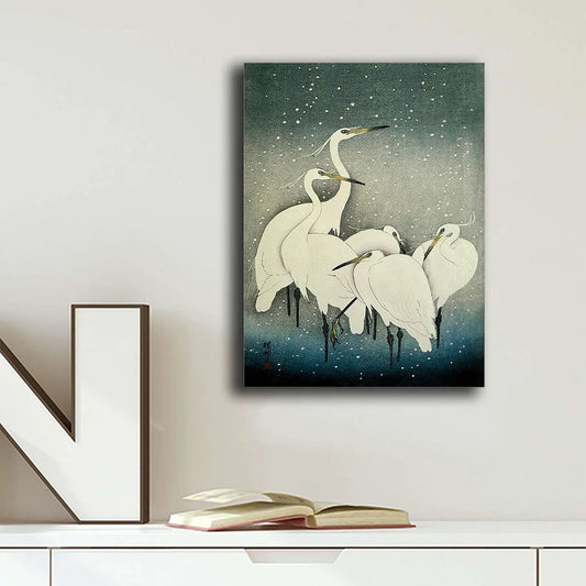 Crane Canvas Wall Painting