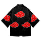 Japanese Red Cloud Pattern Cardigan