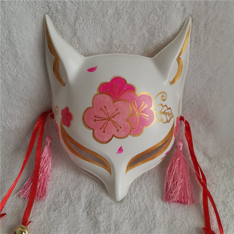 Sakura Flower Handmade Kitsune Mask