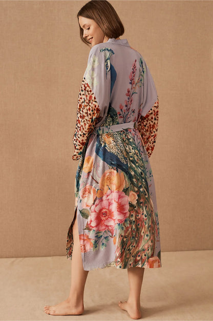 Printing Peacock Kimono Robe - product image 3