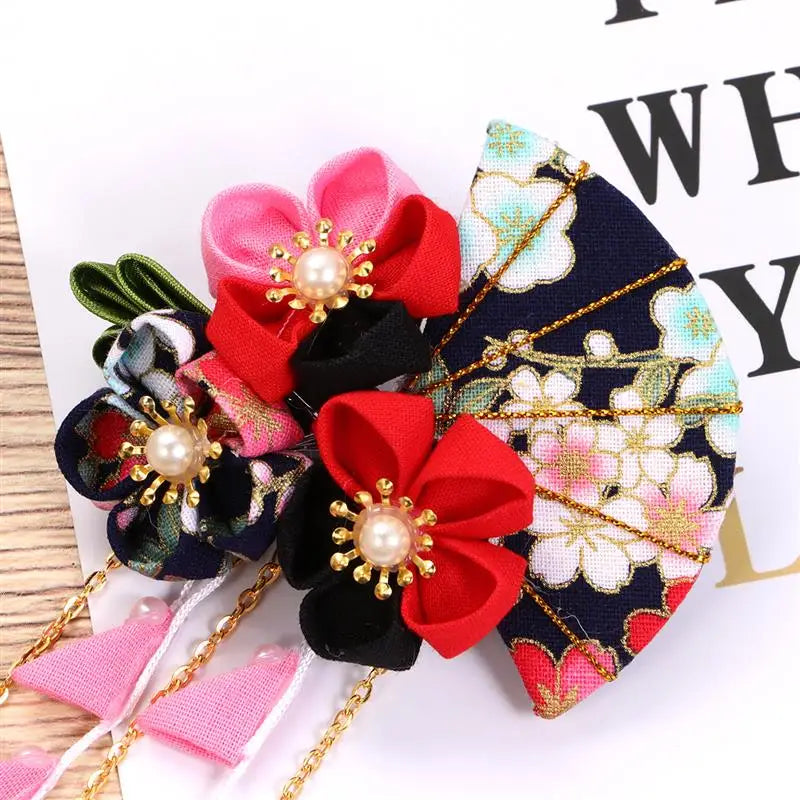 Japanese Women Flower Hair Clip