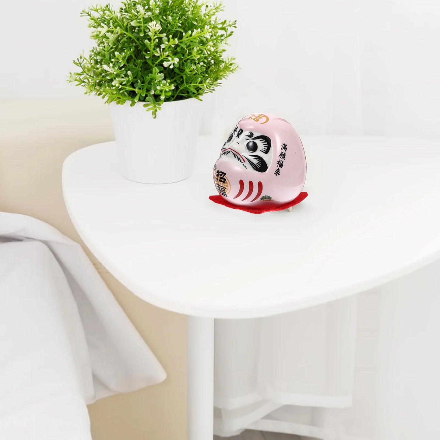 Japanese Daruma Doll Figurine Décor