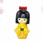 Yellow Japanese Kokeshi Doll